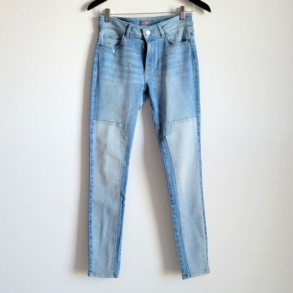 DL1961 florence ankle midrise instasculpt skinny Patchwork